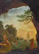 Claude-joseph Vernet Les Baigneuses oil